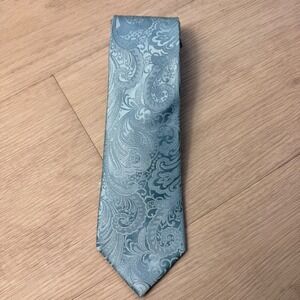 Sean John Mens Light Blue‎ Paisley Silk Blend Dress Tie Formal Fashion